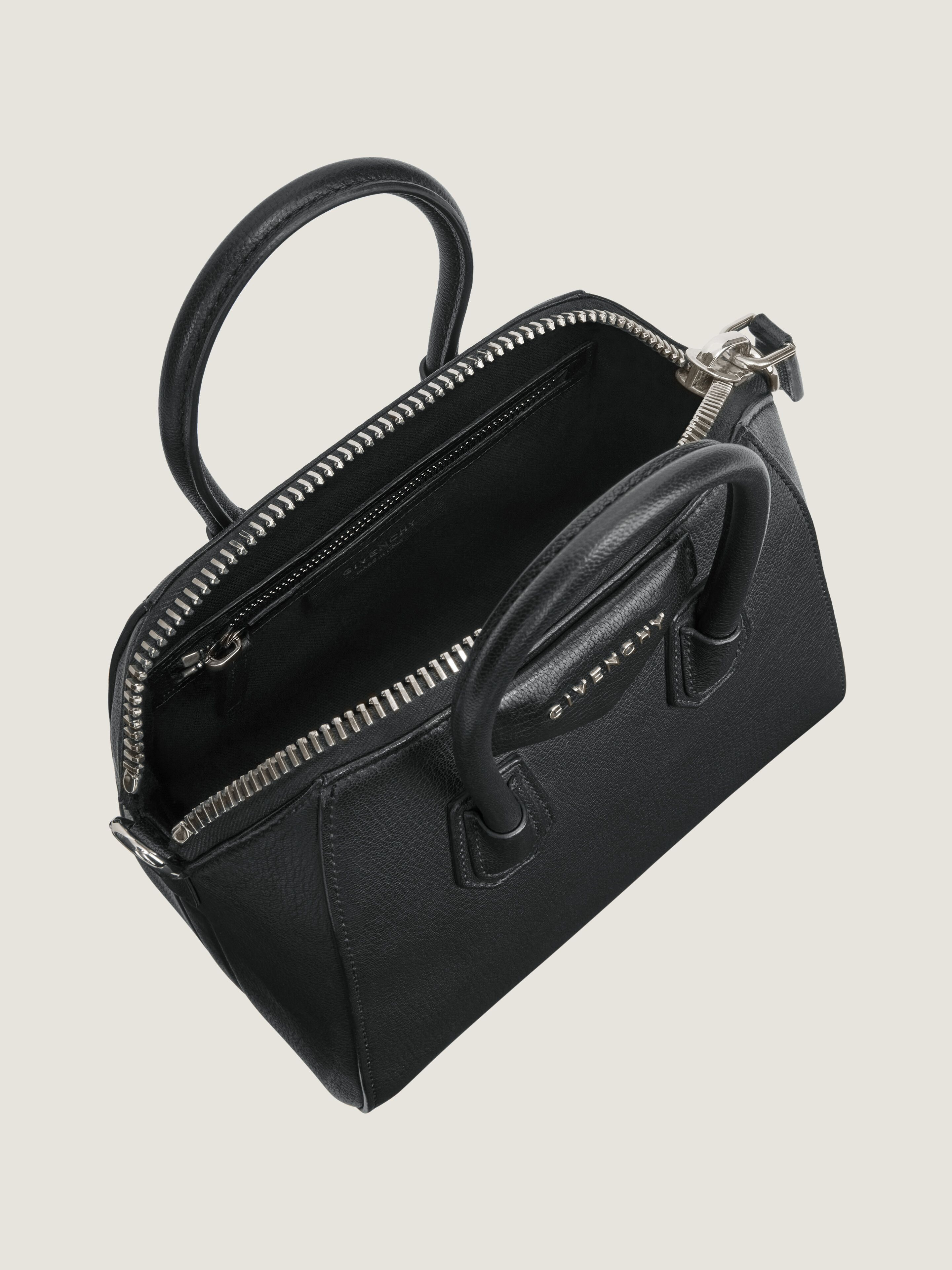MINI ANTIGONA BAG IN GRAINED LEATHER - 3