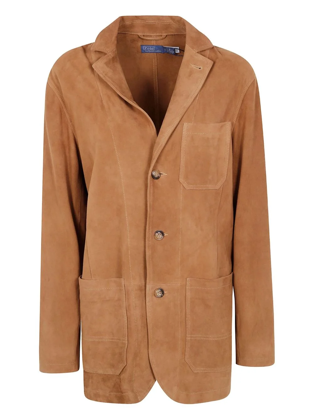 suede three-button jacket - 1