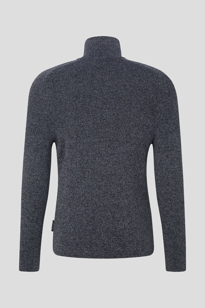 Lennard Half-zip pullover in Navy blue, melange - 6