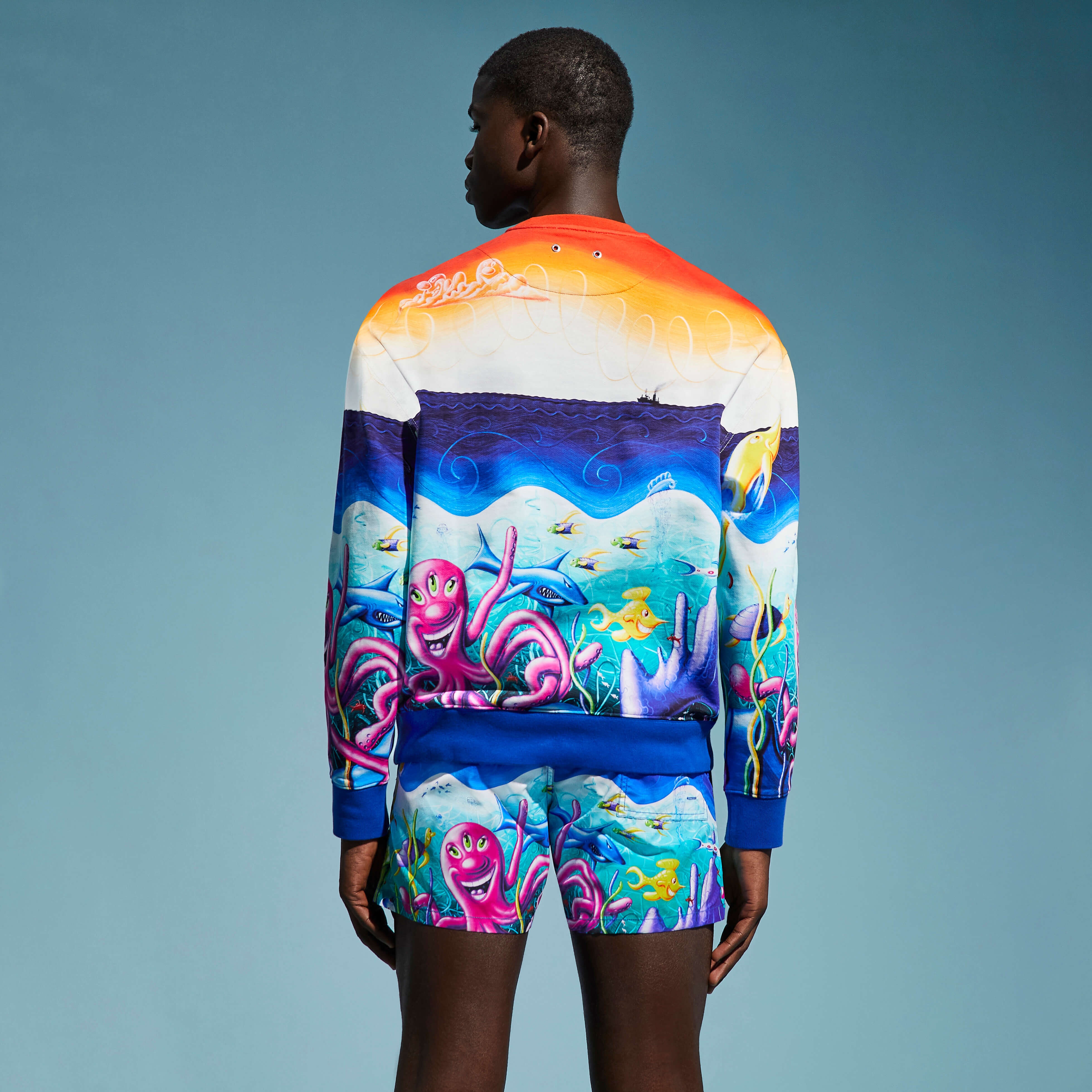Men Cotton Sweatshirt Mareviva - Vilebrequin x Kenny Scharf - 4