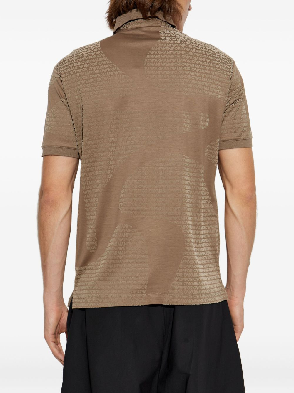 logo-embossed polo shirt - 4