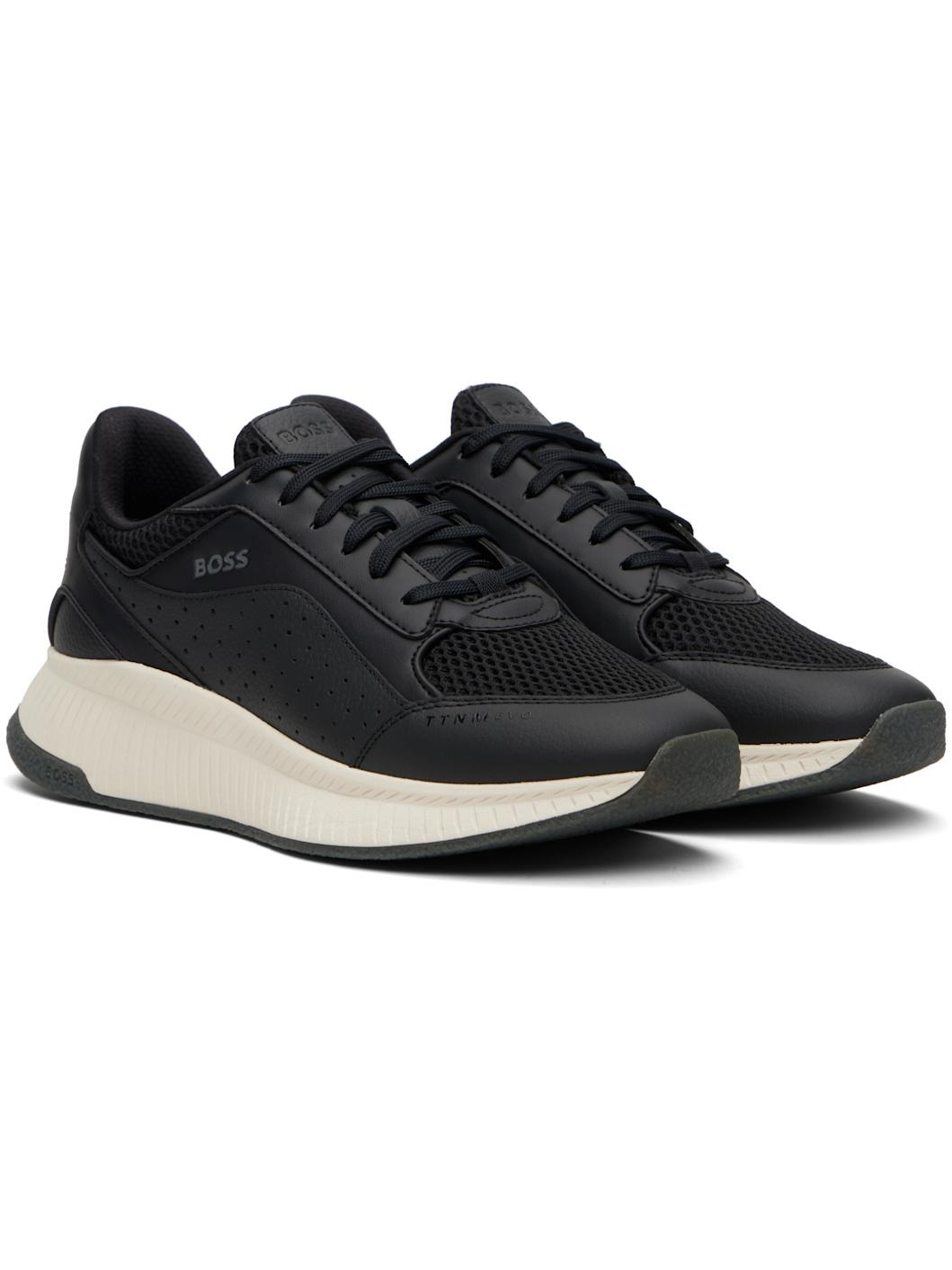 Black 'TTNM Evo' Fishbone Sole Sneakers - 4