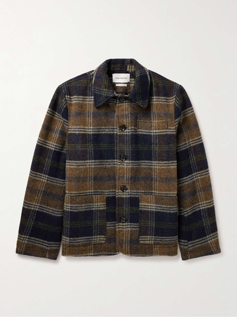 Lambeth Checked Wool-Flannel Shirt Jacket 1
