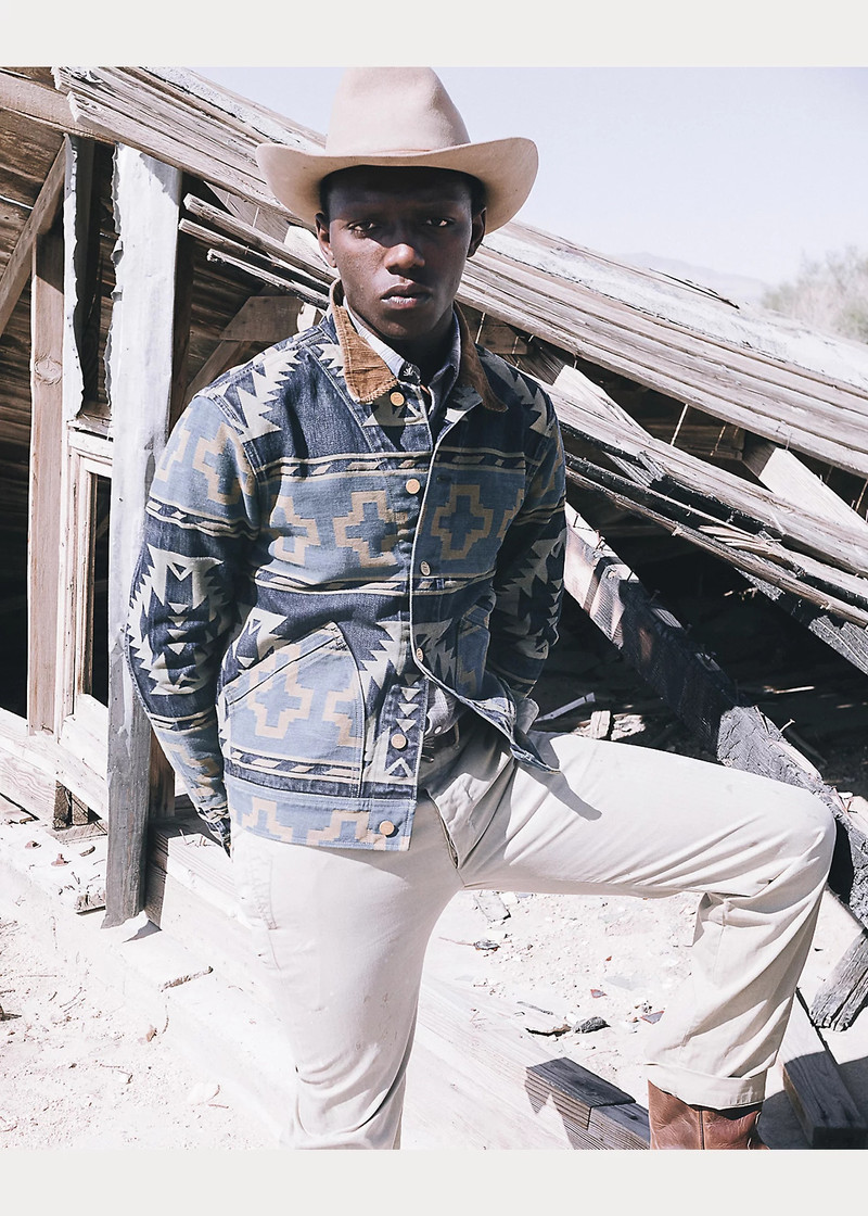 Corduroy-Trim Jacquard Jacket 8