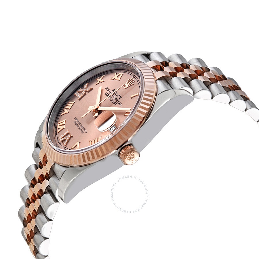 Rolex Datejust 36 Automatic Pink Diamond Dial Men's Steel and 18kt Everose Gold Jubilee Watch 126231 - 2