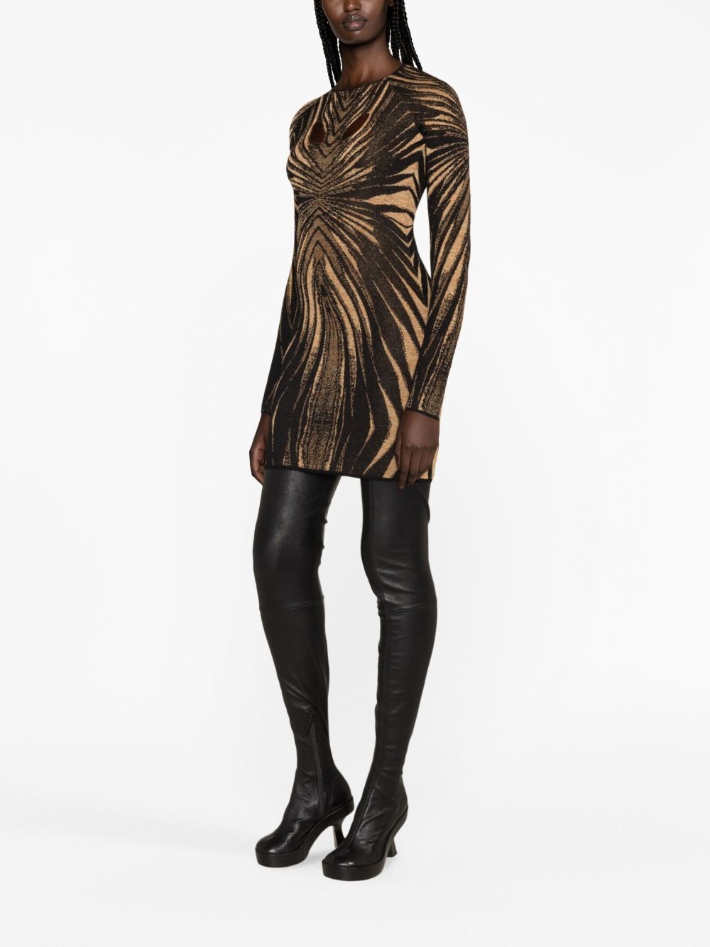 graphic-print mini dress - 3