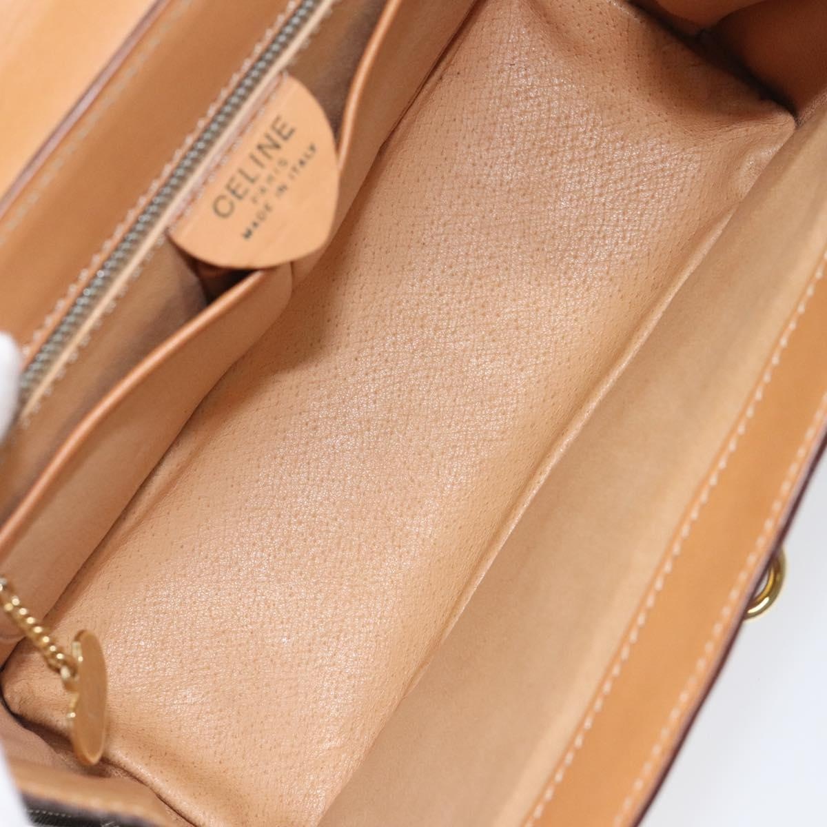 CELINE Macadam Canvas Hand Bag Pvc Leather Brown - 11