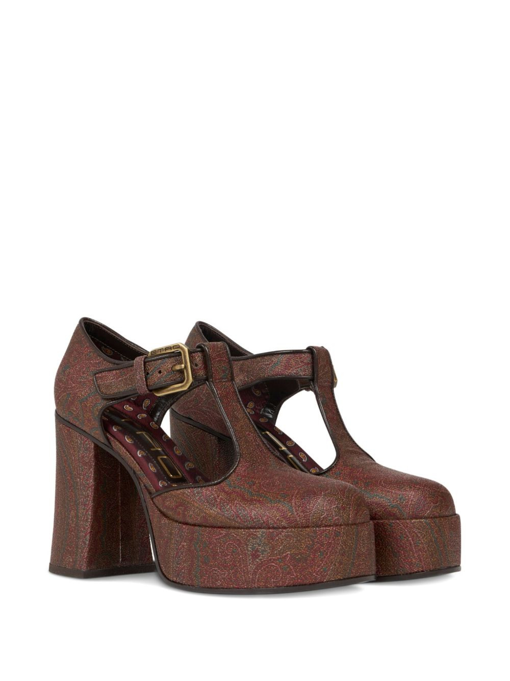 105mm paisley-print platform pumps - 2