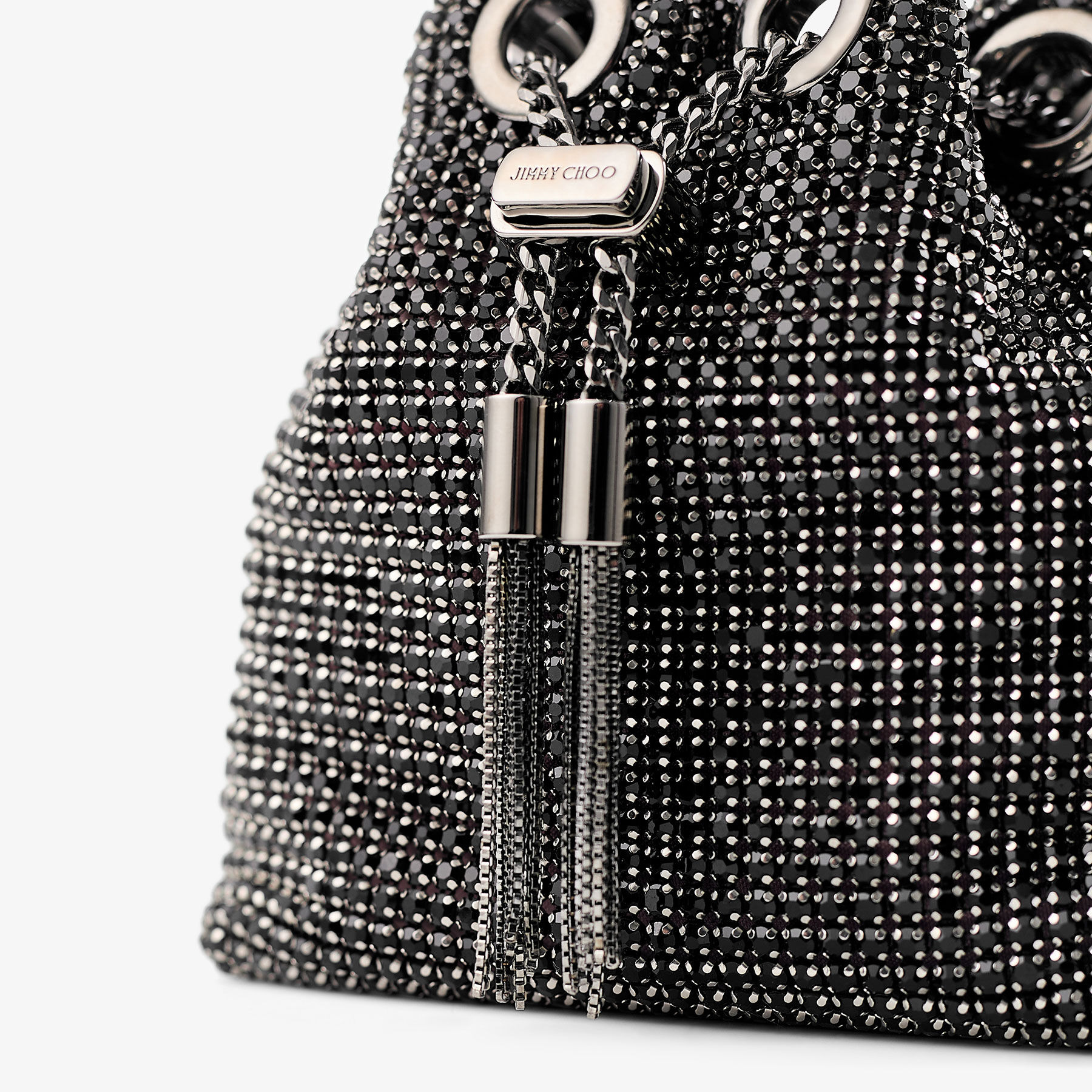 Micro Bon Bon
Black Crystal Mesh Mini Bag - 3