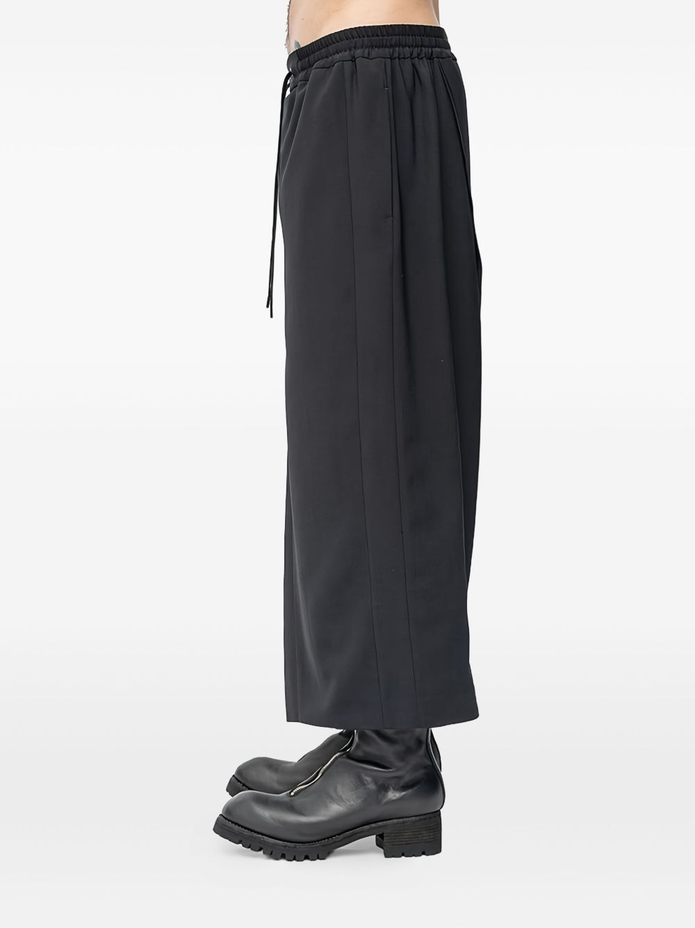 wrap-front drawstring trousers - 2
