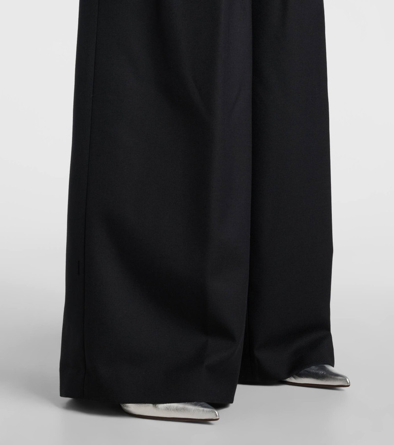 Pleated wool wide-leg pants 5