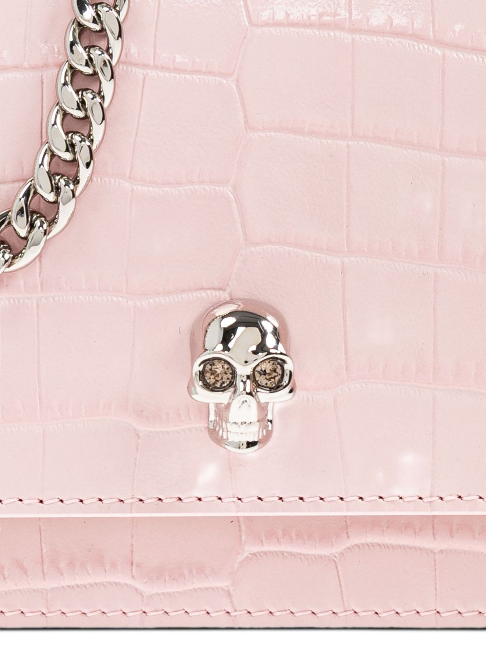 small Skull crocodile-embossed shoulder bag - 6