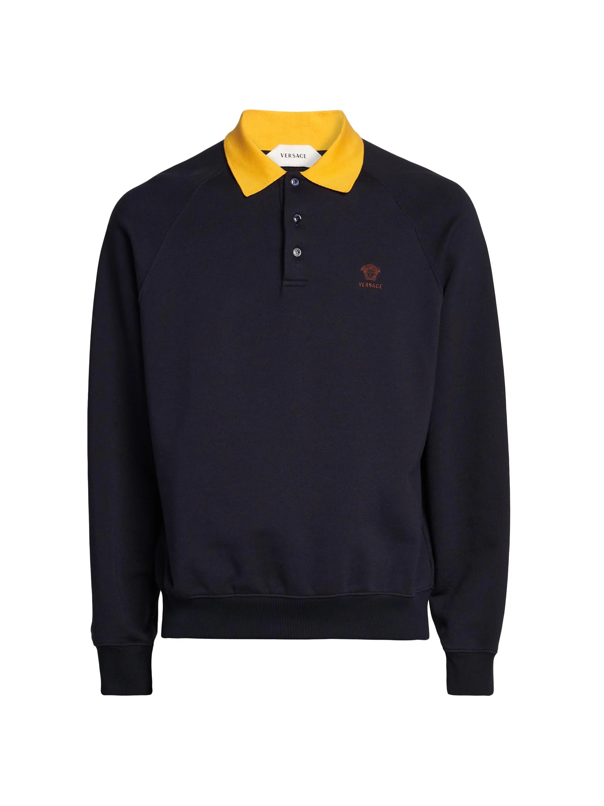 Men's Medusa Collared Sweatshirt - Navy Blue - 1