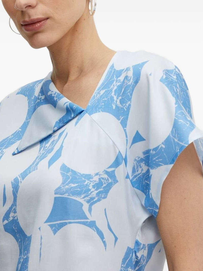 abstract-print short-sleeved blouse 4