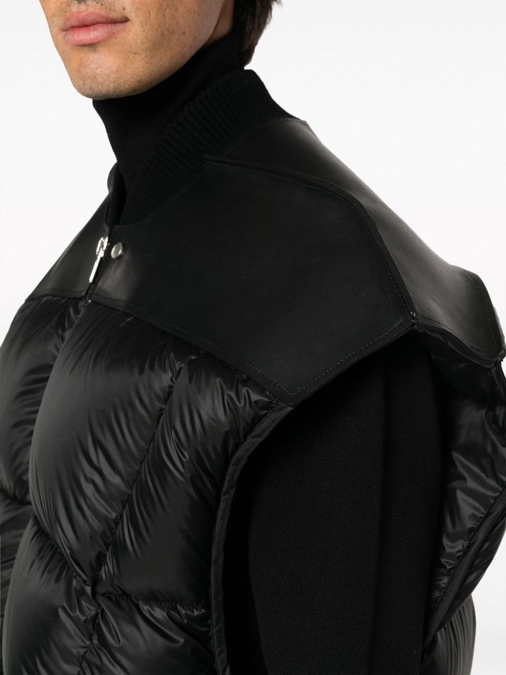 zip-up puffer gilet - 5