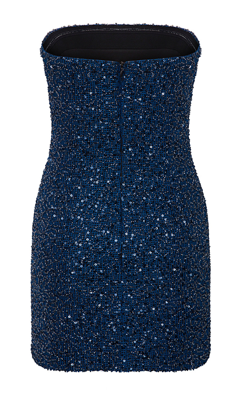 Mai Sequined Strapless Mini Dress navy 3