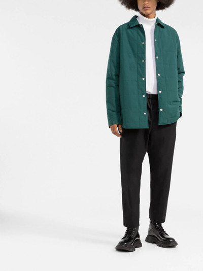 Jil Sander press-stud quilted shirt jacket outlook