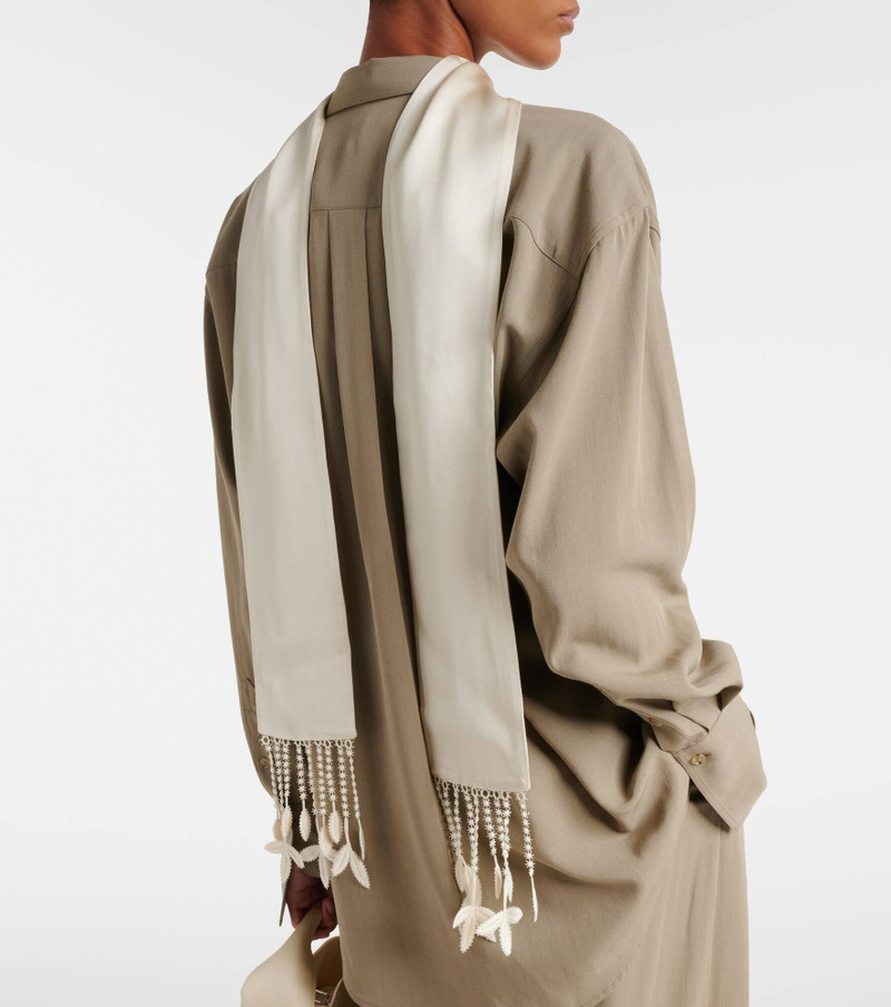 TOTEME Lace-trimmed scarf outlook