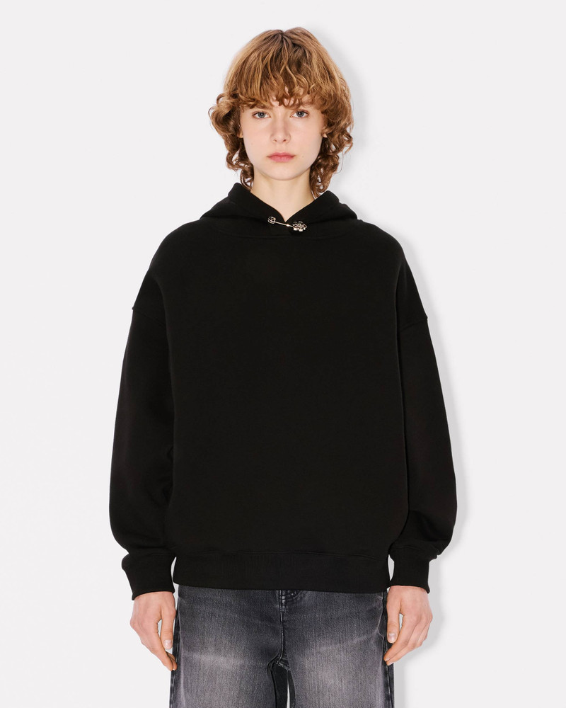 'Boke Flower' pin oversized hoodie in cotton 3