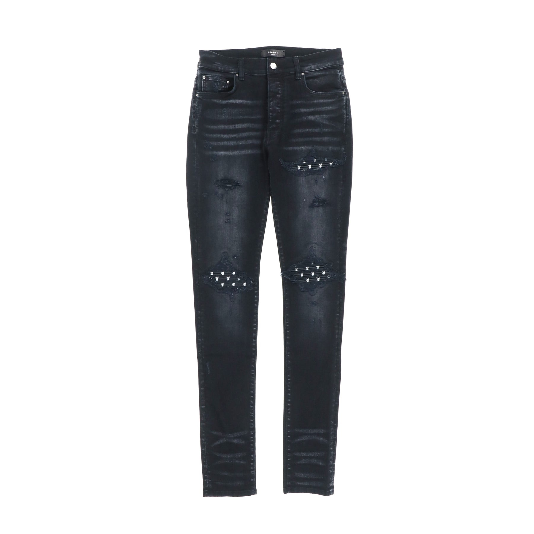 MX1 LEATHER PLAYBOY JEAN / AGED BLK - 1