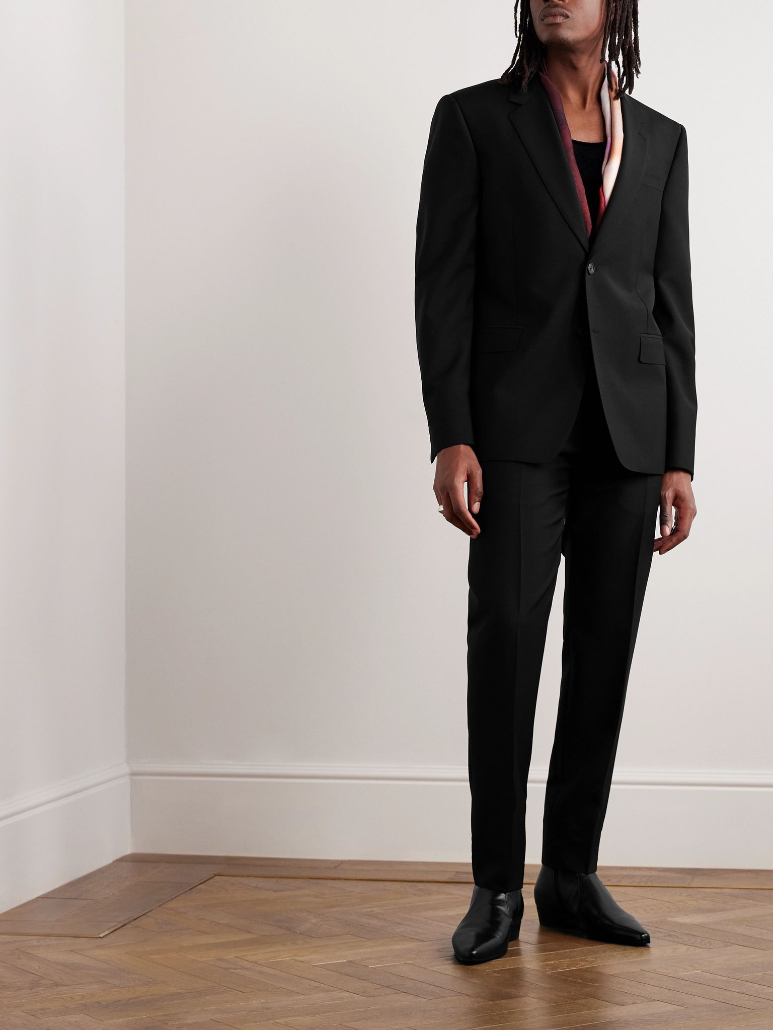 Wool and Mohair-Blend Suit Jacket Black - 2