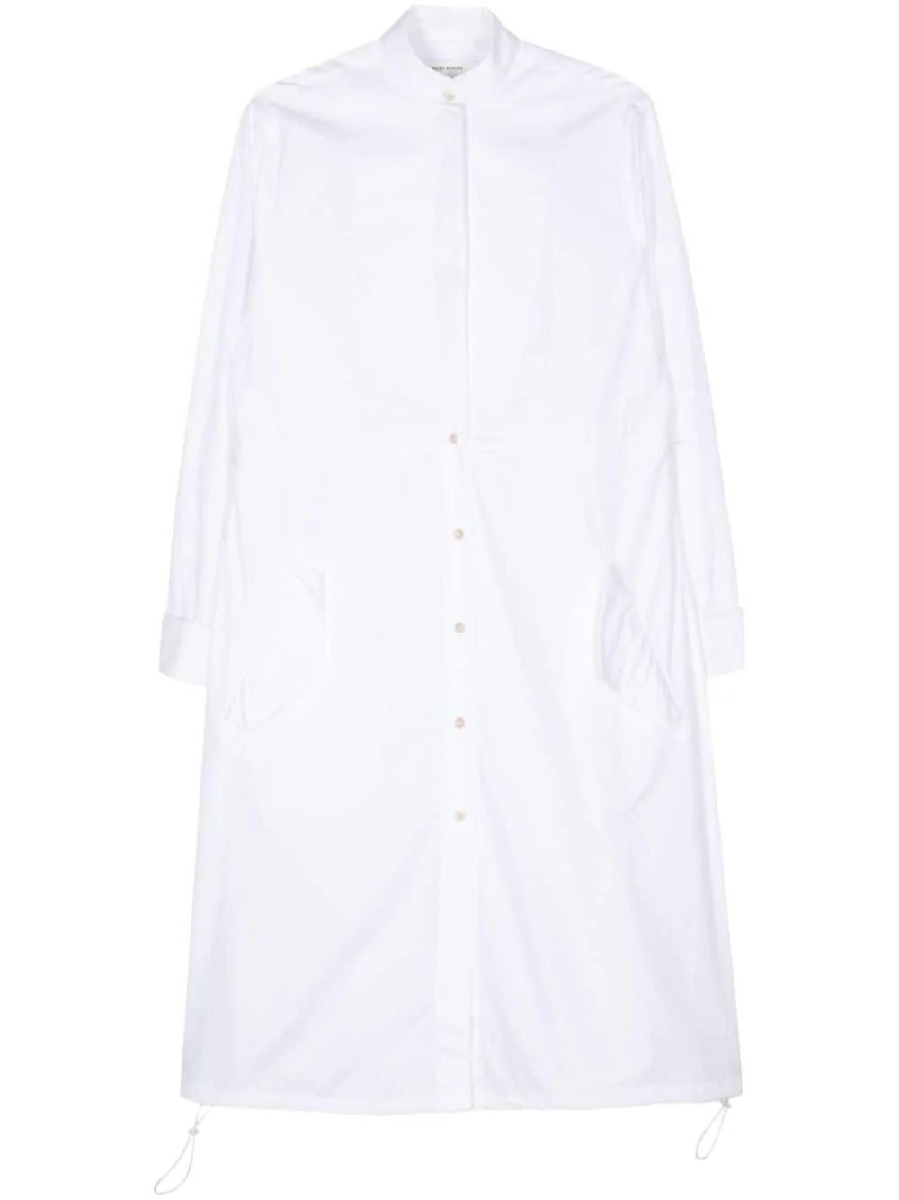 contrast poplin midi dress - 1