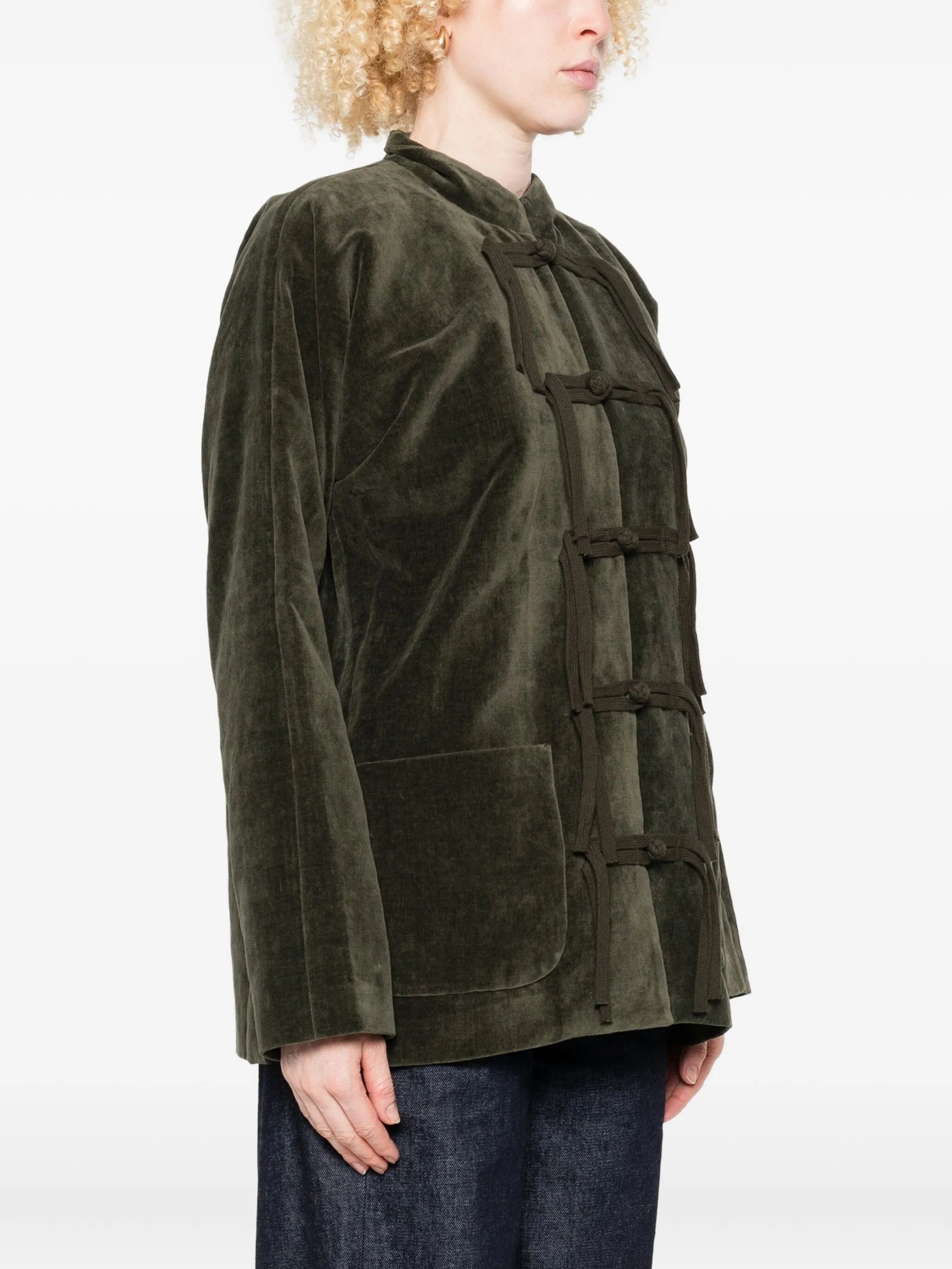 Uma Wang Knotted Velvet Jacket - 5
