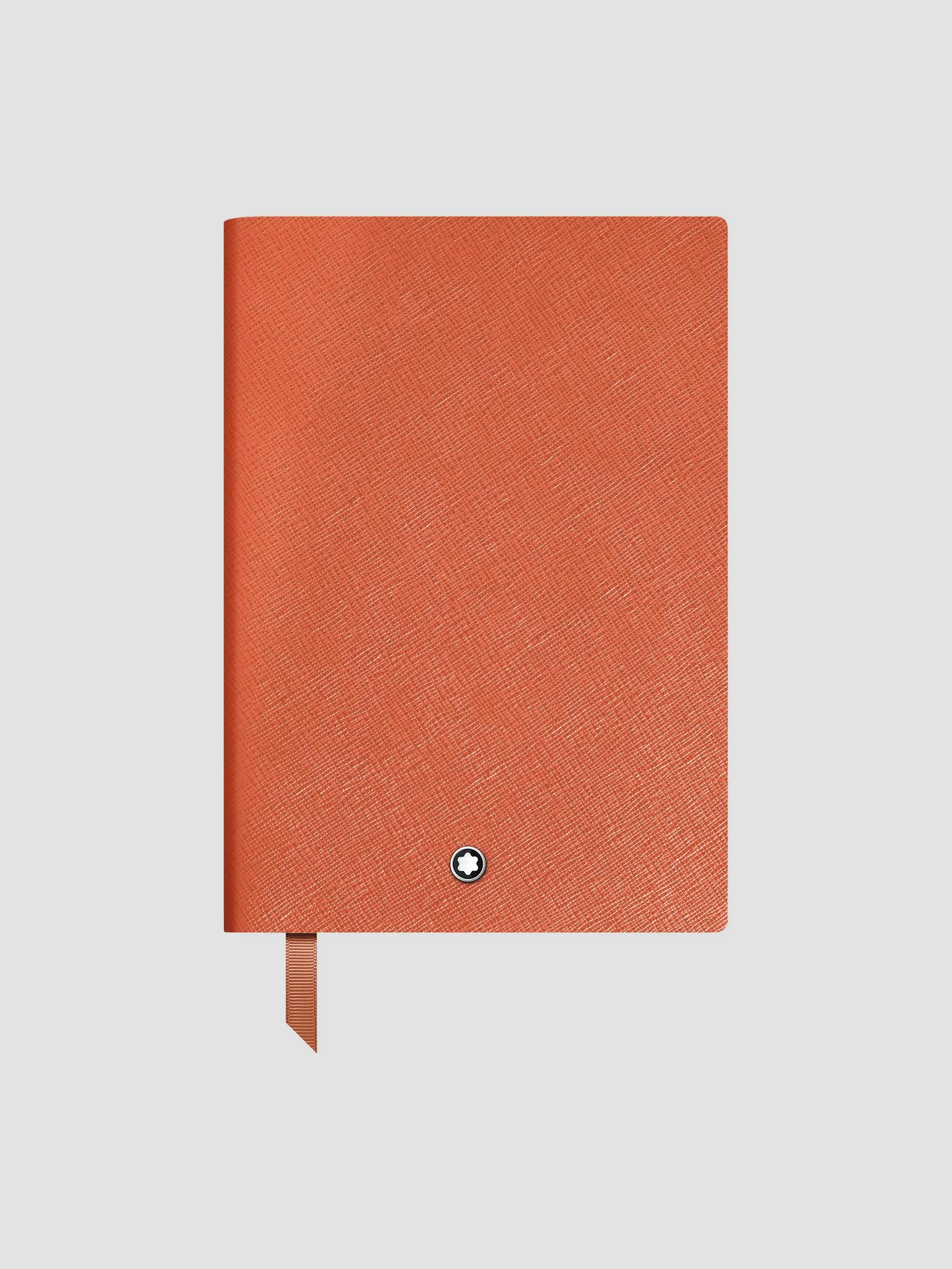 Medium Leather-Wrapped Notebook - Orange - 1