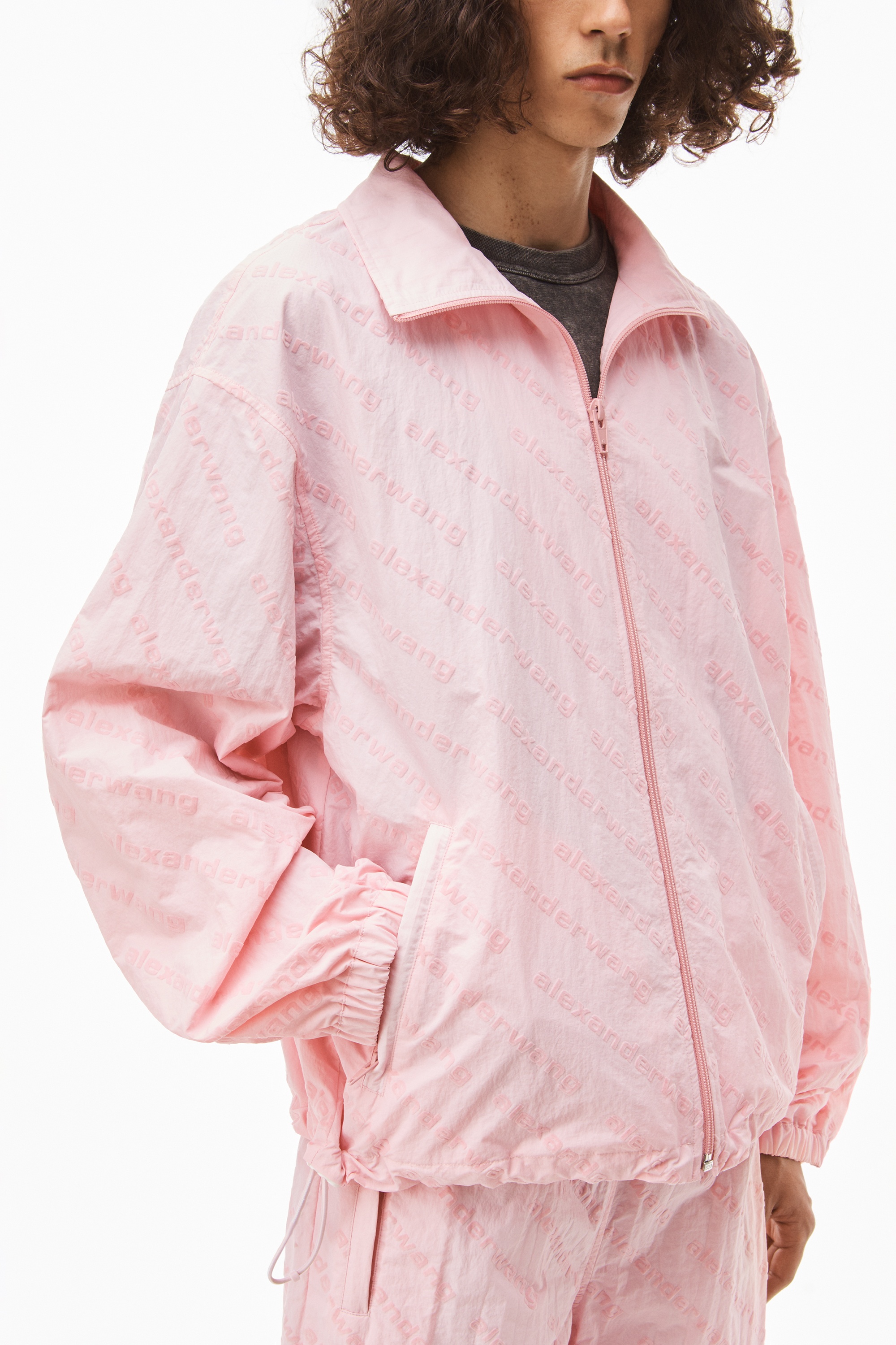LOGO TRACK JACKET IN CRINKLE NYLON - 4