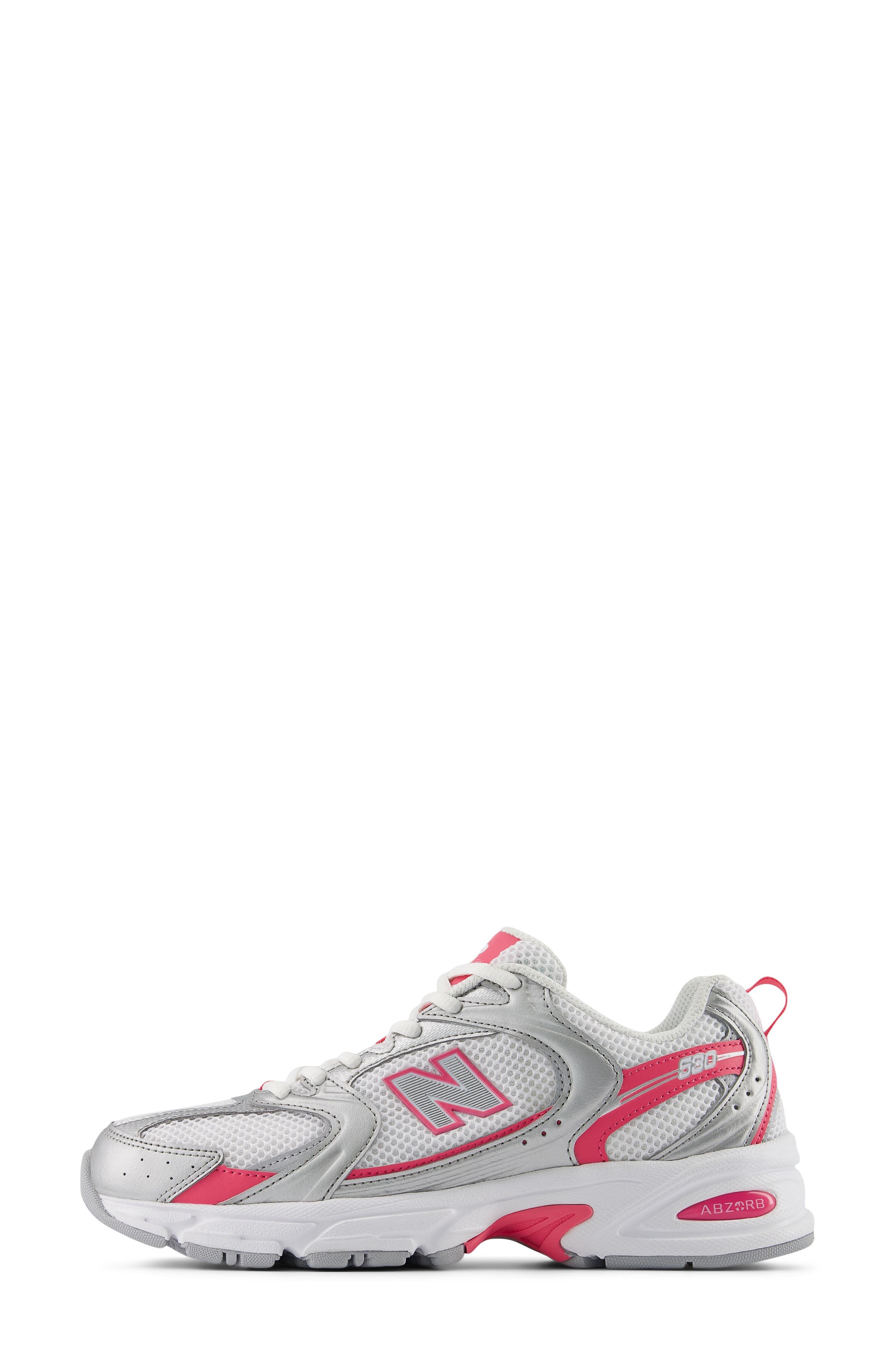 New Balance Gender Inclusive 530 Sneaker in Silver Metallic/Dragon Berry at Nordstrom - 4