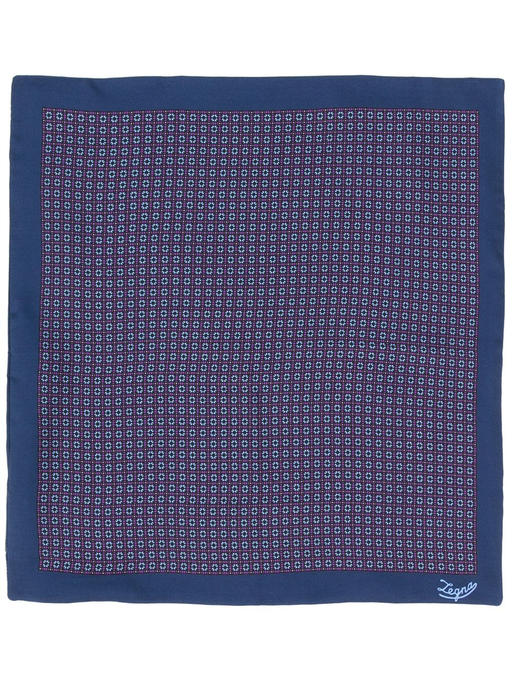 patterned silk pocket square - 2