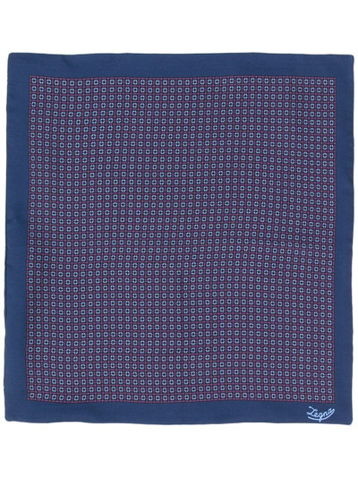 Ermenegildo Zegna patterned silk pocket square outlook