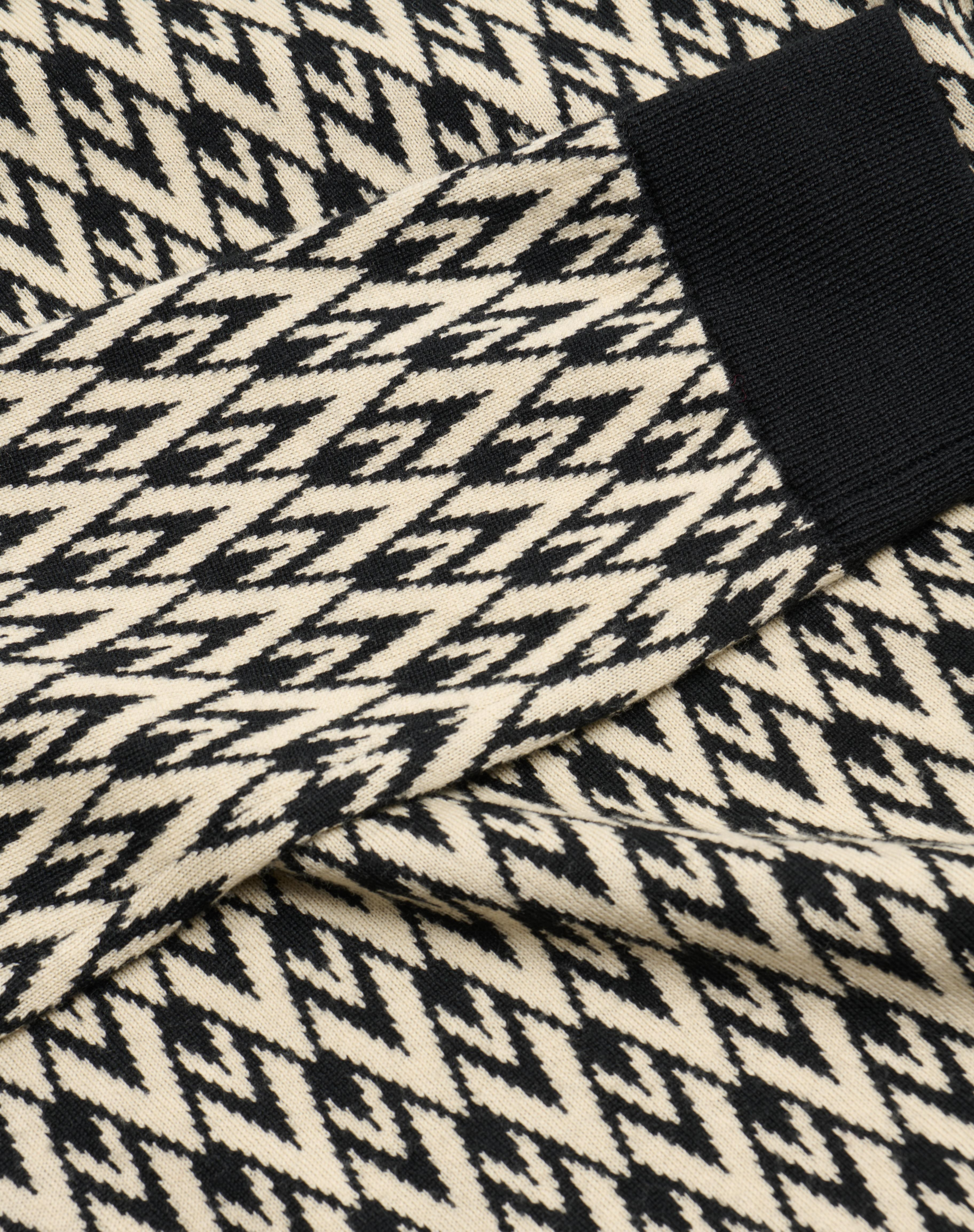 CREWNECK WOOL SWEATER WITH TOUTE LA V JACQUARD PATTERN - 3