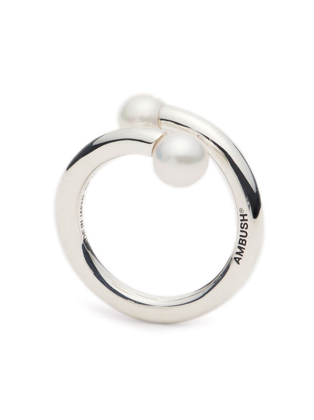 small Barbell faux pearl-embellished ring - 2