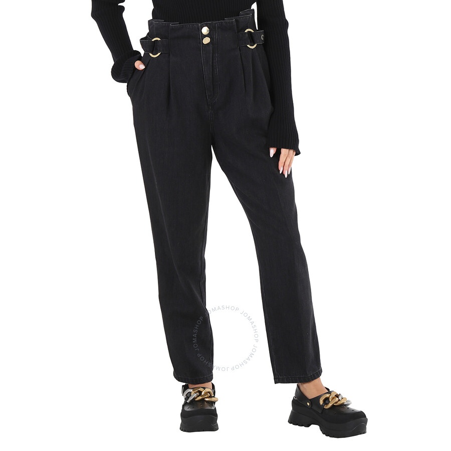 Pinko Black Cara High Waist Jeans, Waist Size 27" - 3