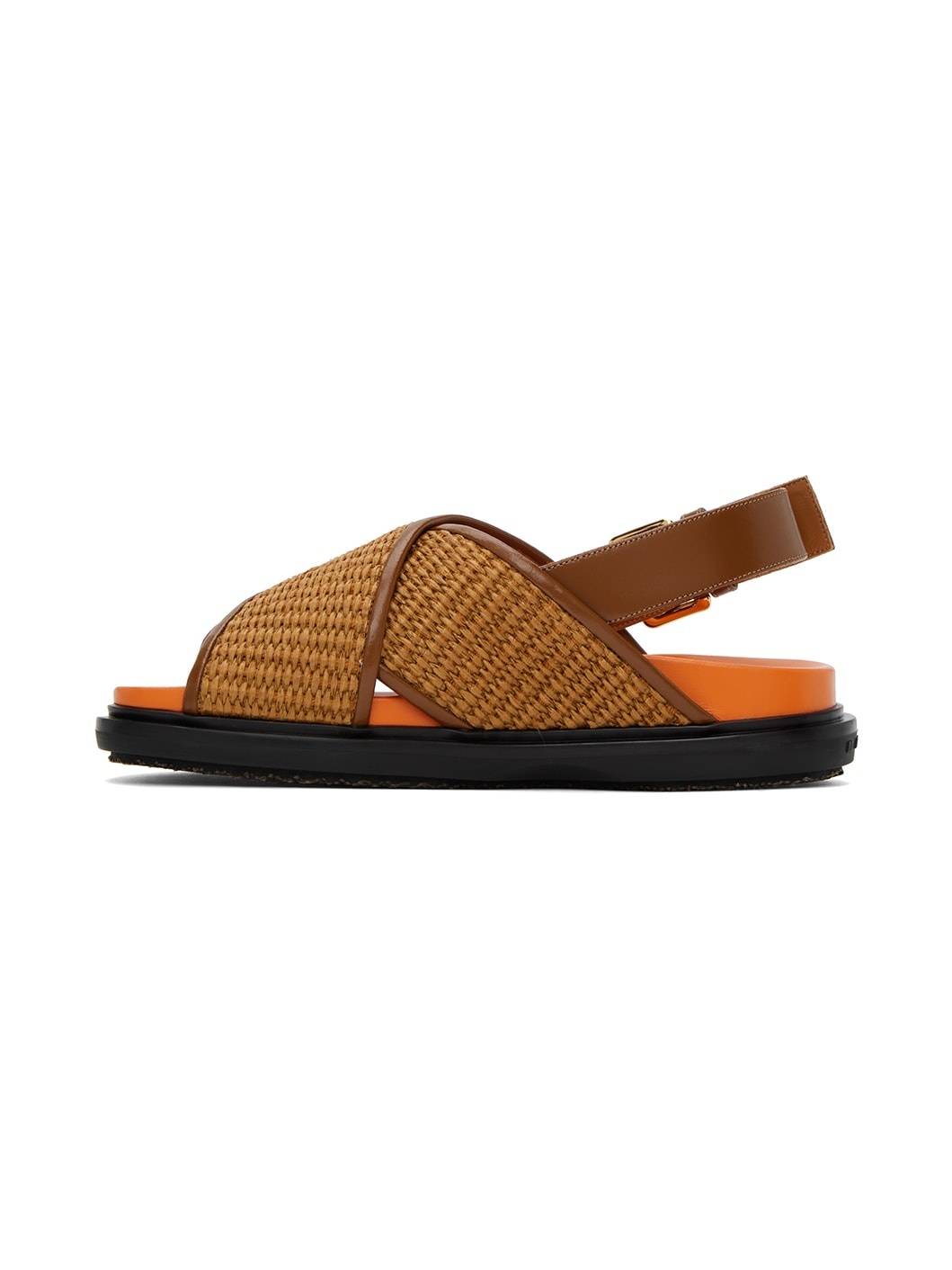Brown & Orange Fussbett Criss-Cross Sandals - 3