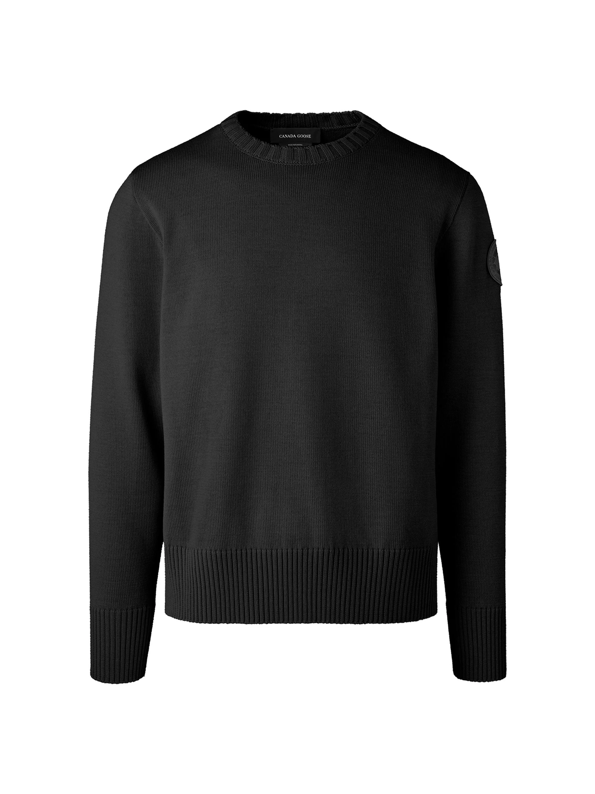 Men's Rosseau Wool Crewneck Sweater - Black - 1
