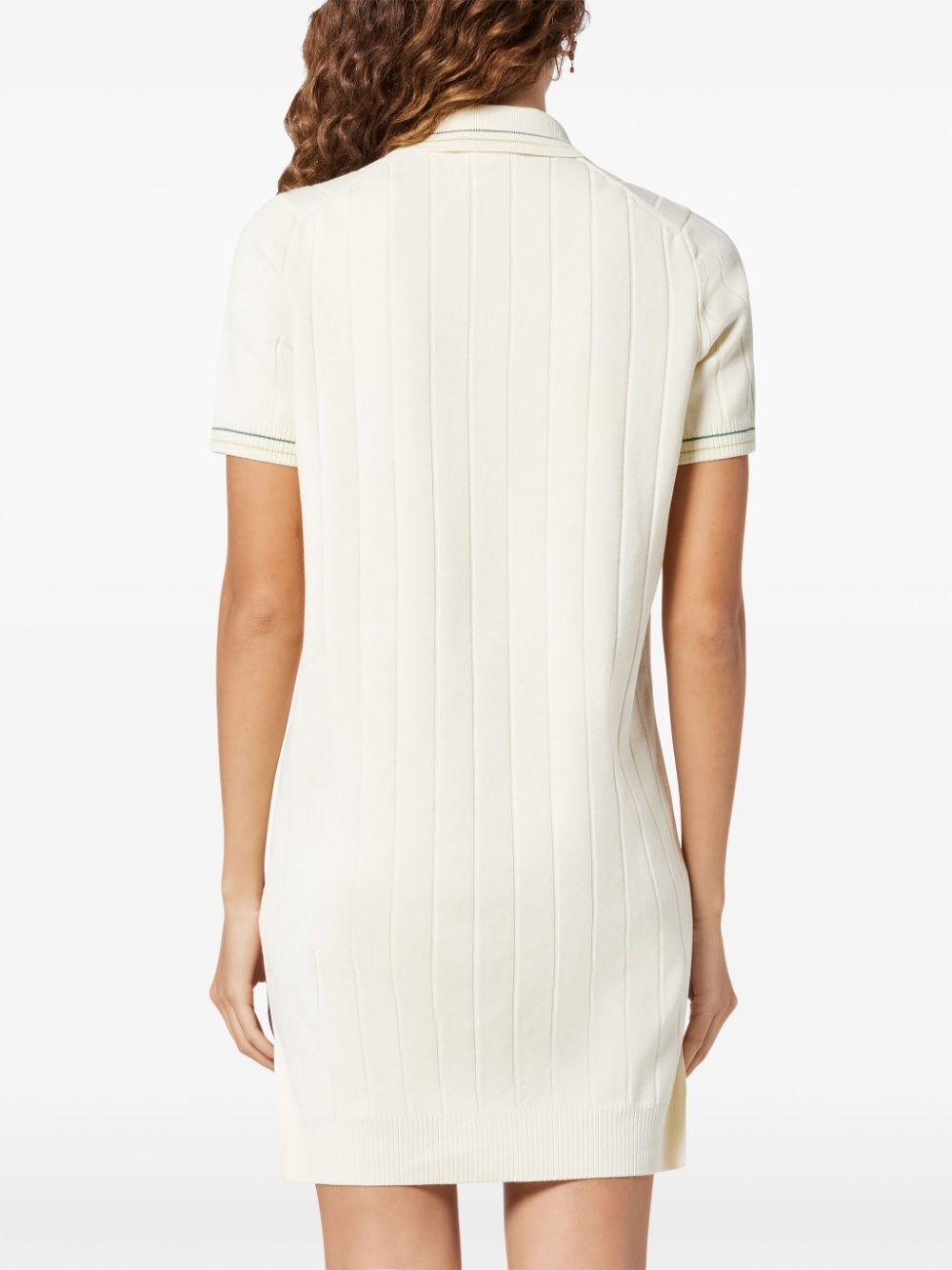 short-sleeved polo minidress - 4