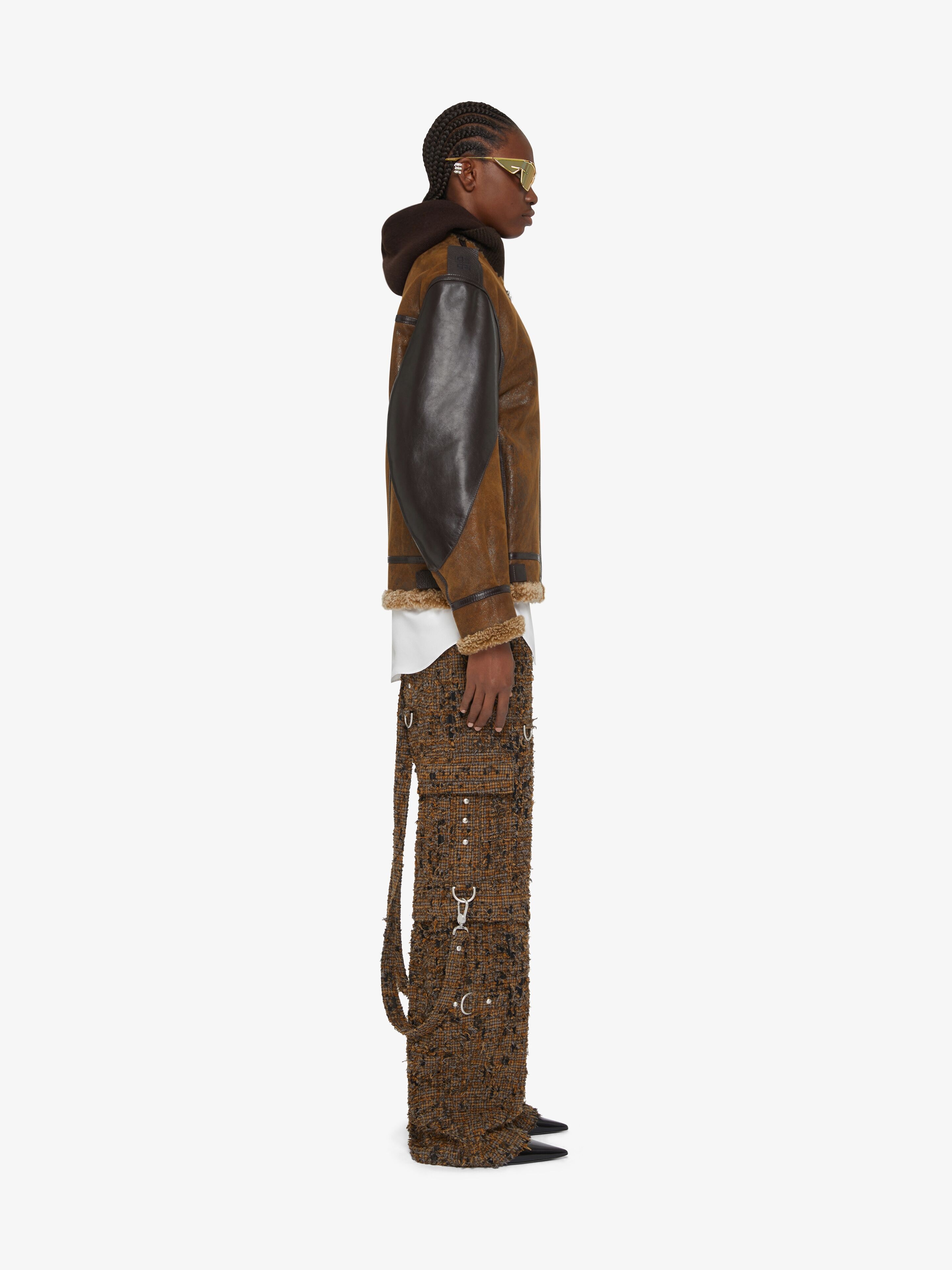 TWO IN ONE DETACHABLE PANTS IN DESTROYED CHECKS WITH SUSPENDERS - 3