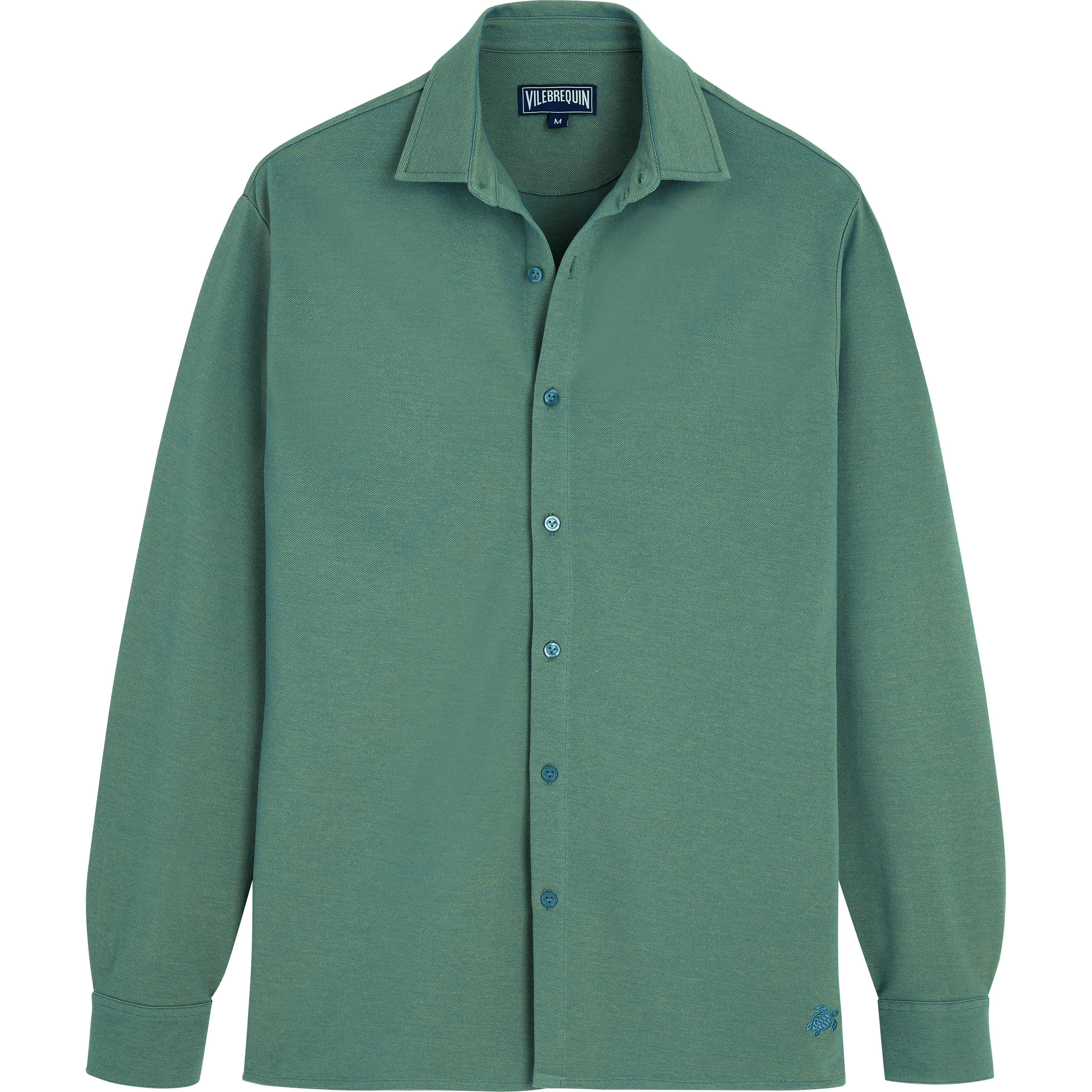 Men Changing Cotton Pique Shirt - 1