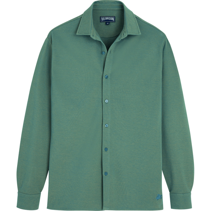 Men Changing Cotton Pique Shirt 1