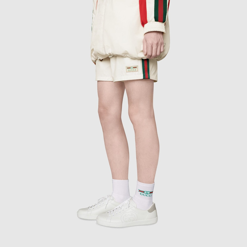 Cotton socks with Gucci label detail 3