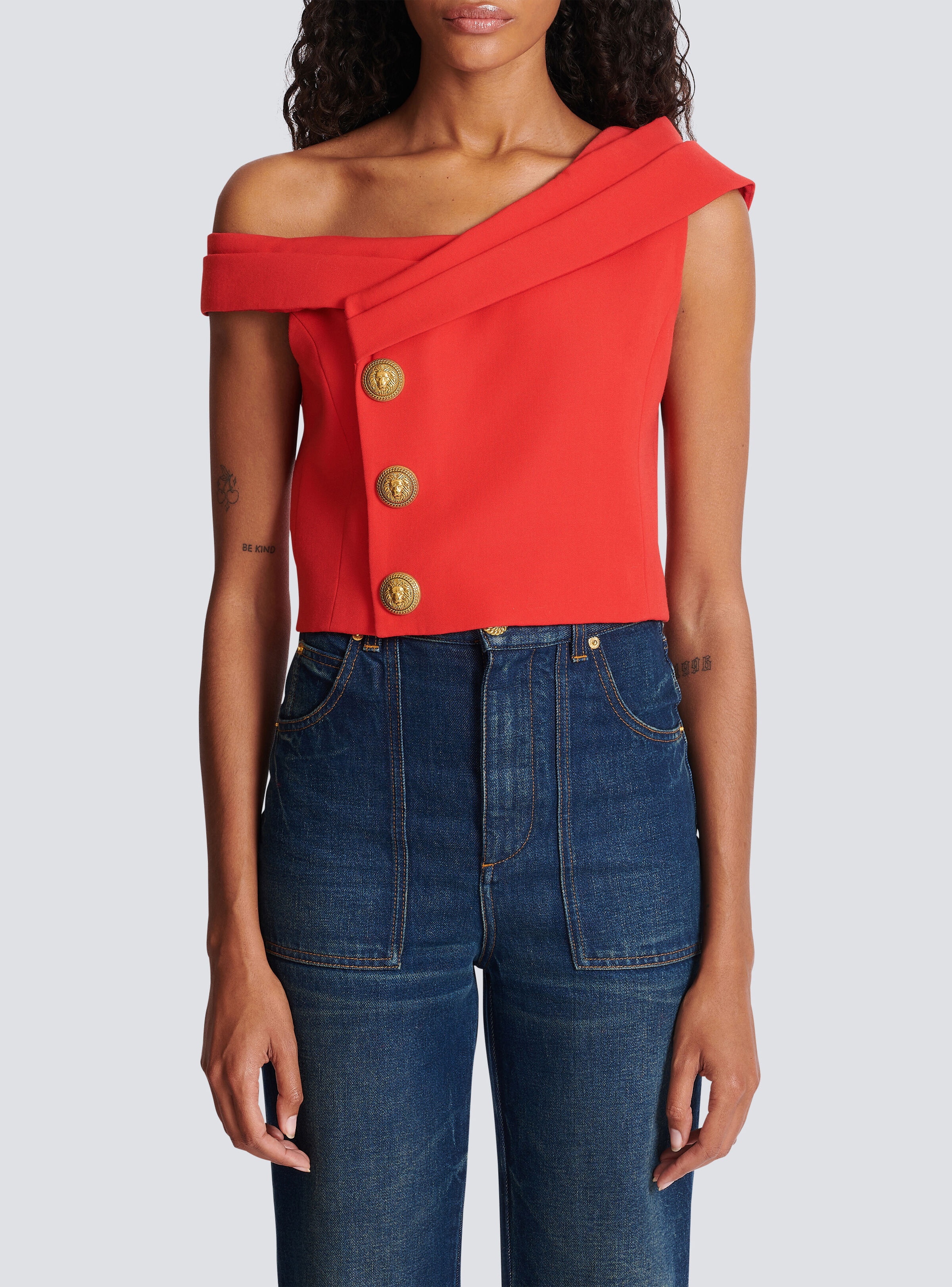 Asymmetrical crop top - 5