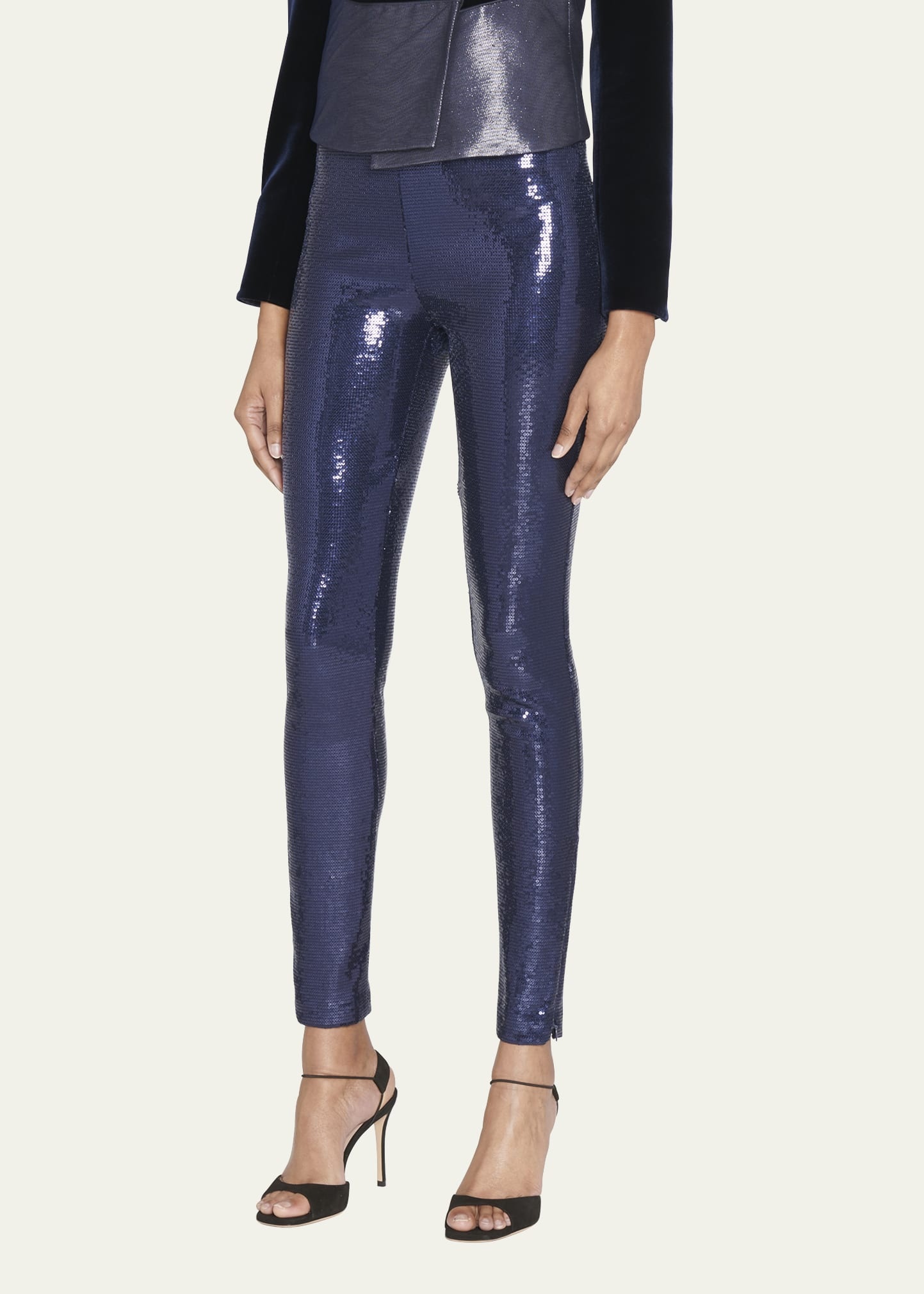 Sequin Ankle Leggings - 4
