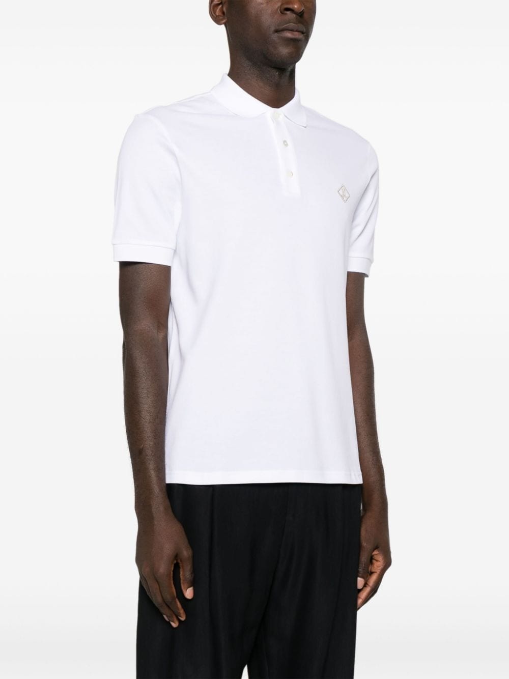 logo-embroidered piquÃ© polo shirt - 3