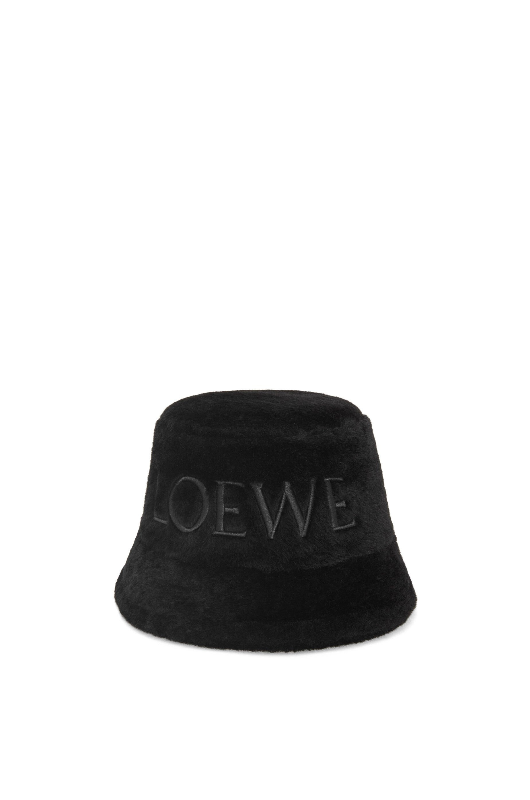Loewe bucket hat in shearling - 3