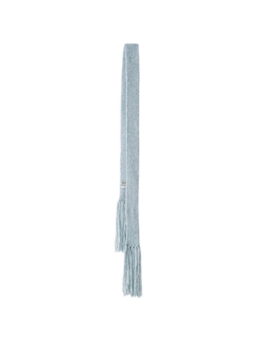 fringe-trimmed knitted scarf - 1