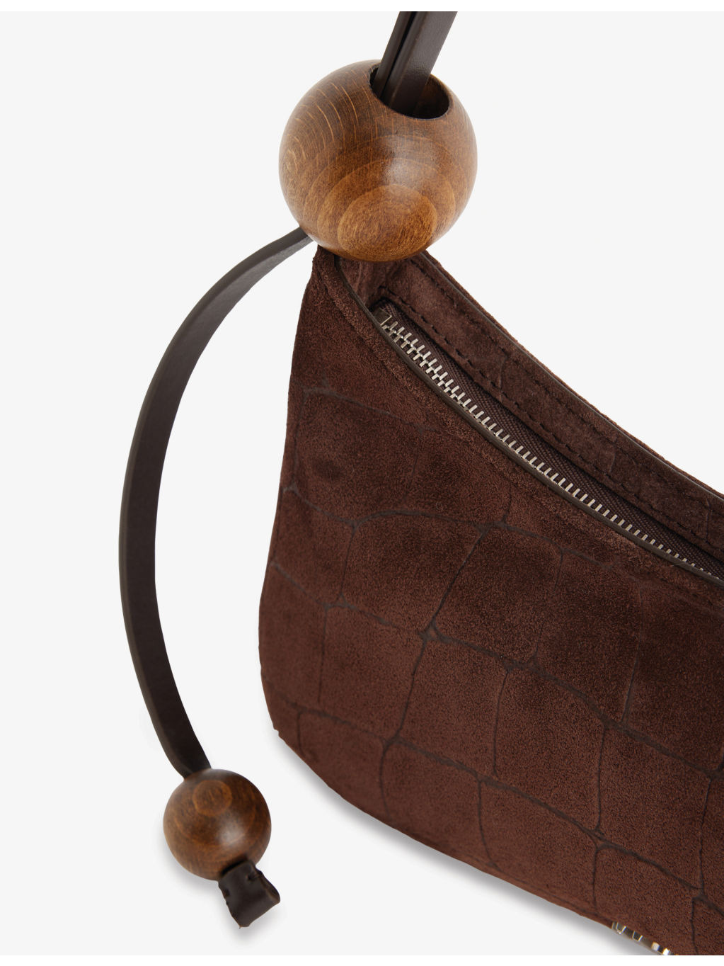 Le Bisou Perle Suede Shoulder Bag - 4