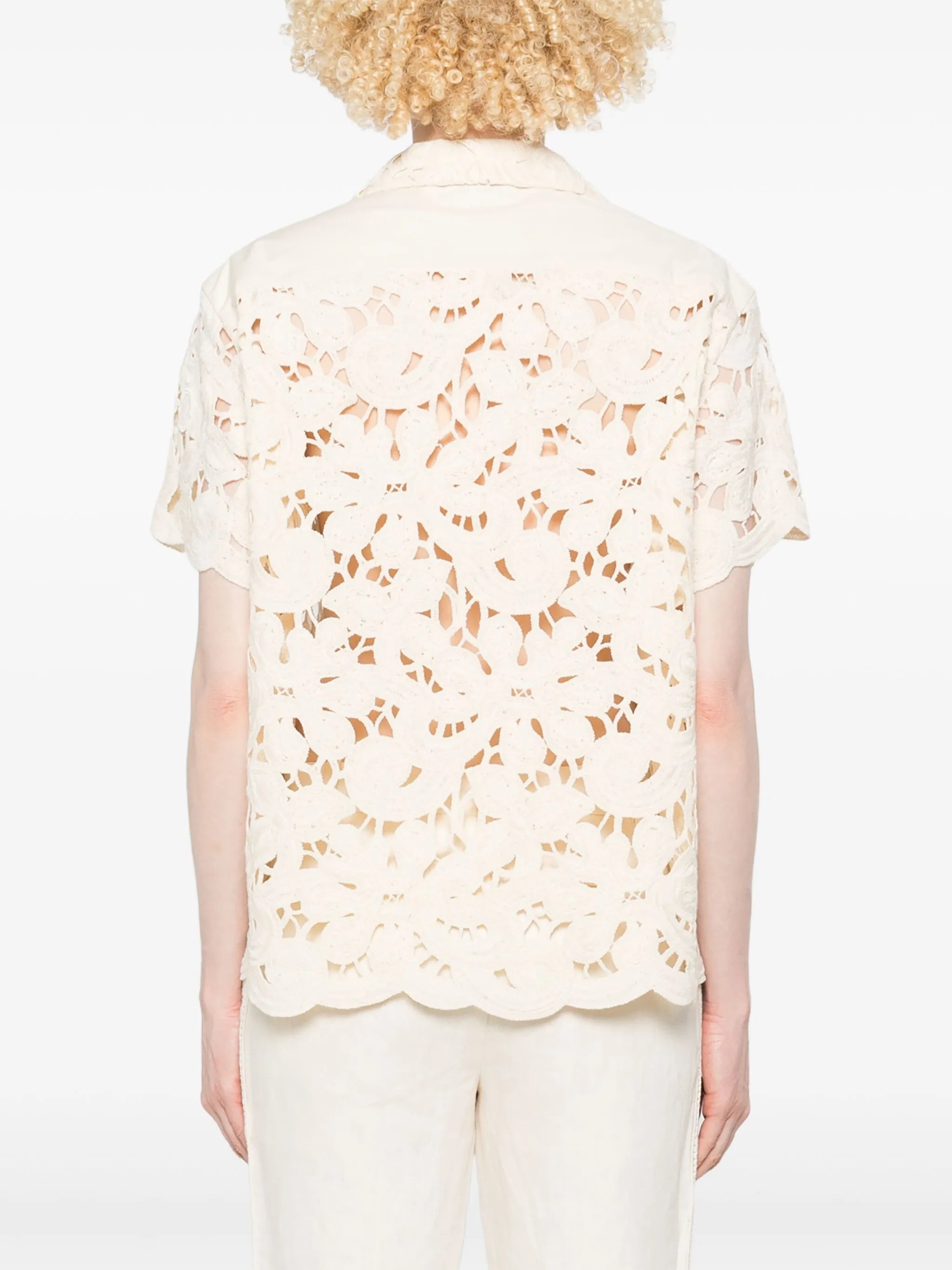Floral Macramé Shirt - 2