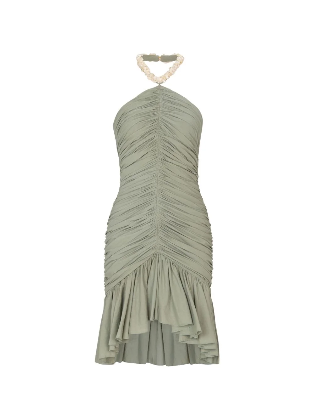 draped mini dress - 1